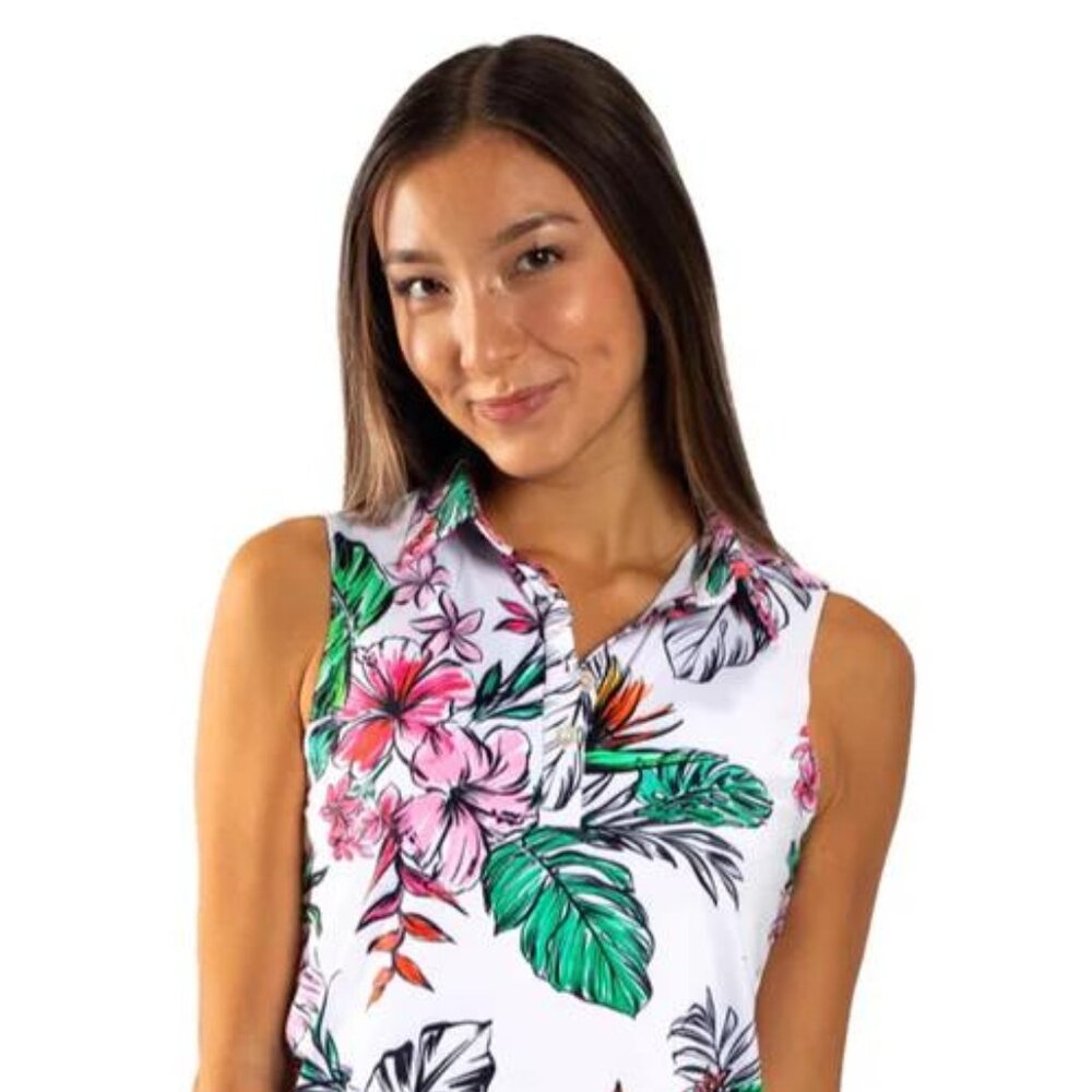 Sunday Swagger Womens Golf Polo Island Time